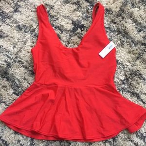 Bathing Suit Peplum Top